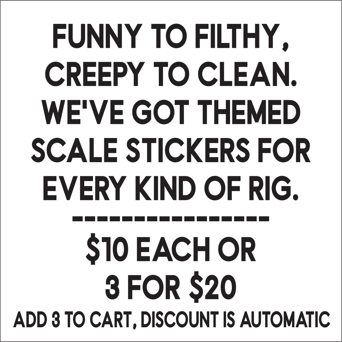 Scale Bumper Stickers