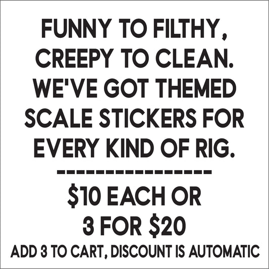 Scale Bumper Stickers